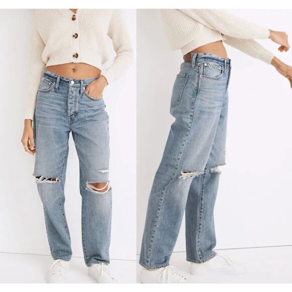 Madewell The Dadjean in Dustin Wash: Destroyed Edition - Picture 1 of 9